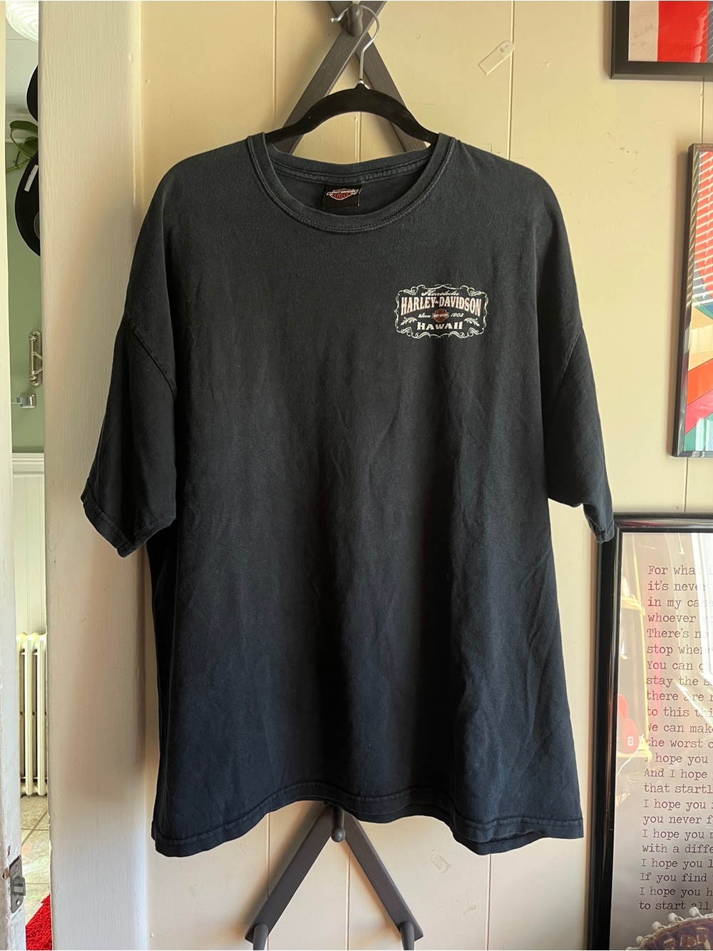 Harley-Davidson Black Short Sleeve Tee with Small Chest Logo